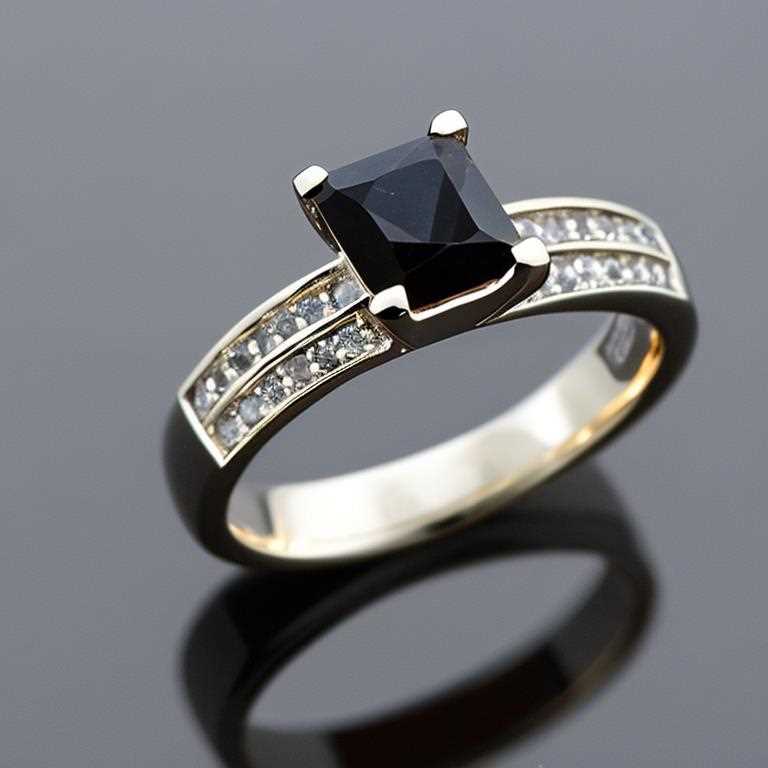 black diamond wedding ring gold