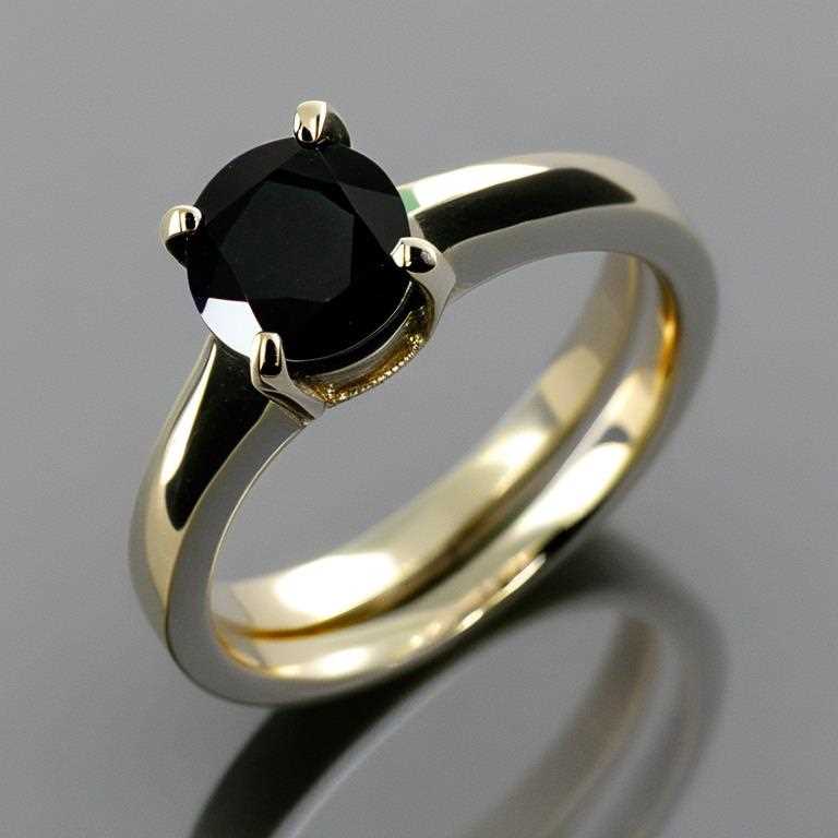 black diamond wedding ring gold