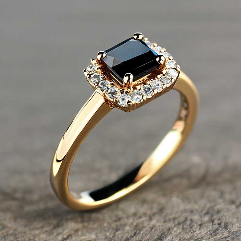 black diamond wedding ring gold