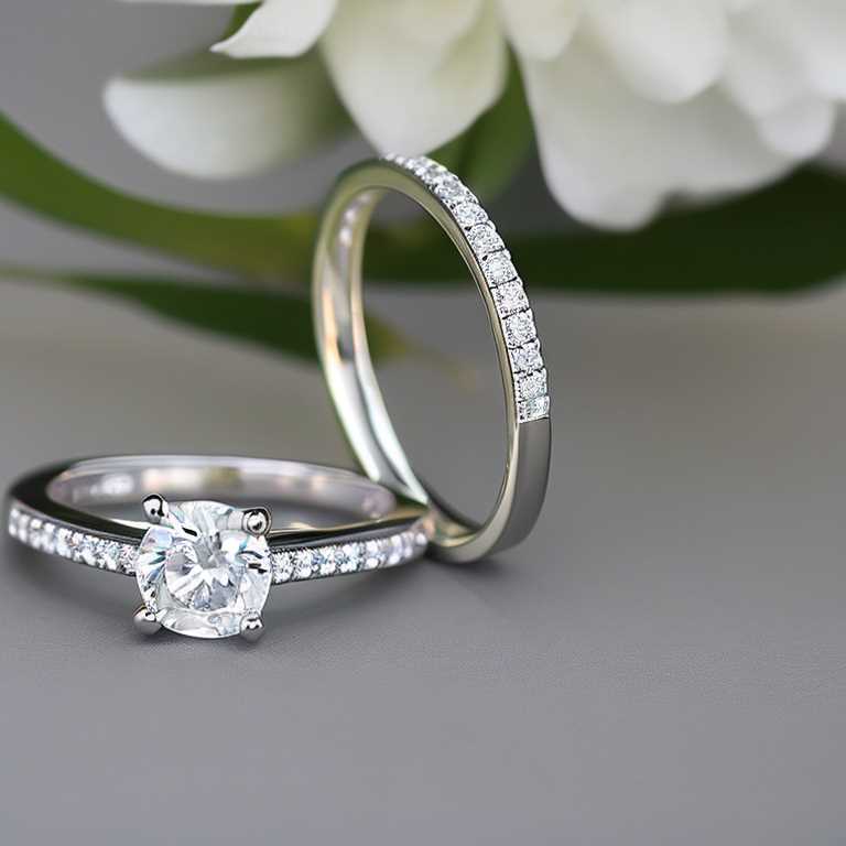 white gold wedding ring sets